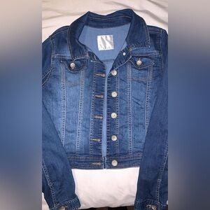 JUSTICE blue jean jacket for girls size 12/14